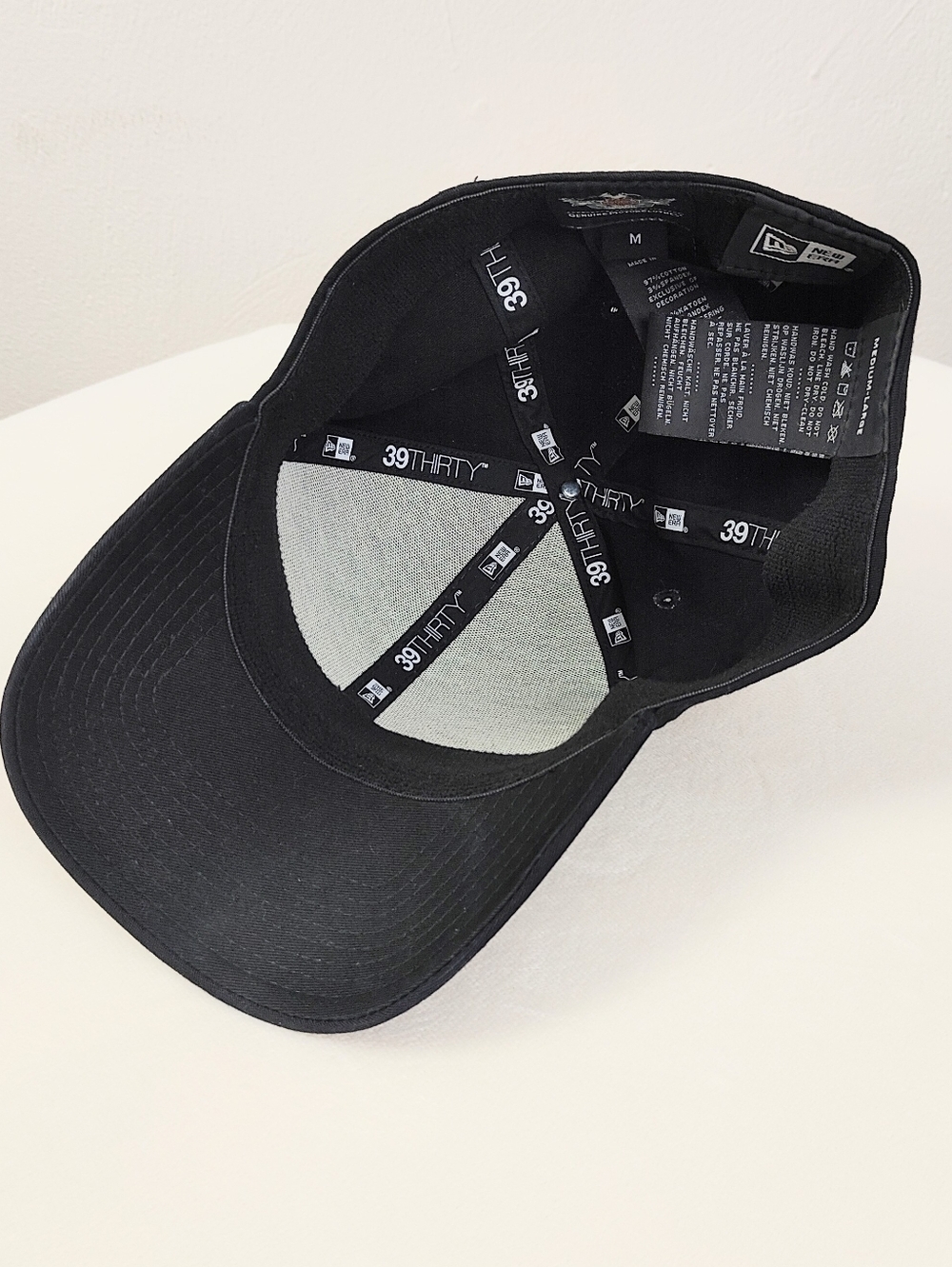 Harley Davidson Black Fitted Baseball Hat Medium Large Stretch 39Thirty Skulls - Picture 4 of 7